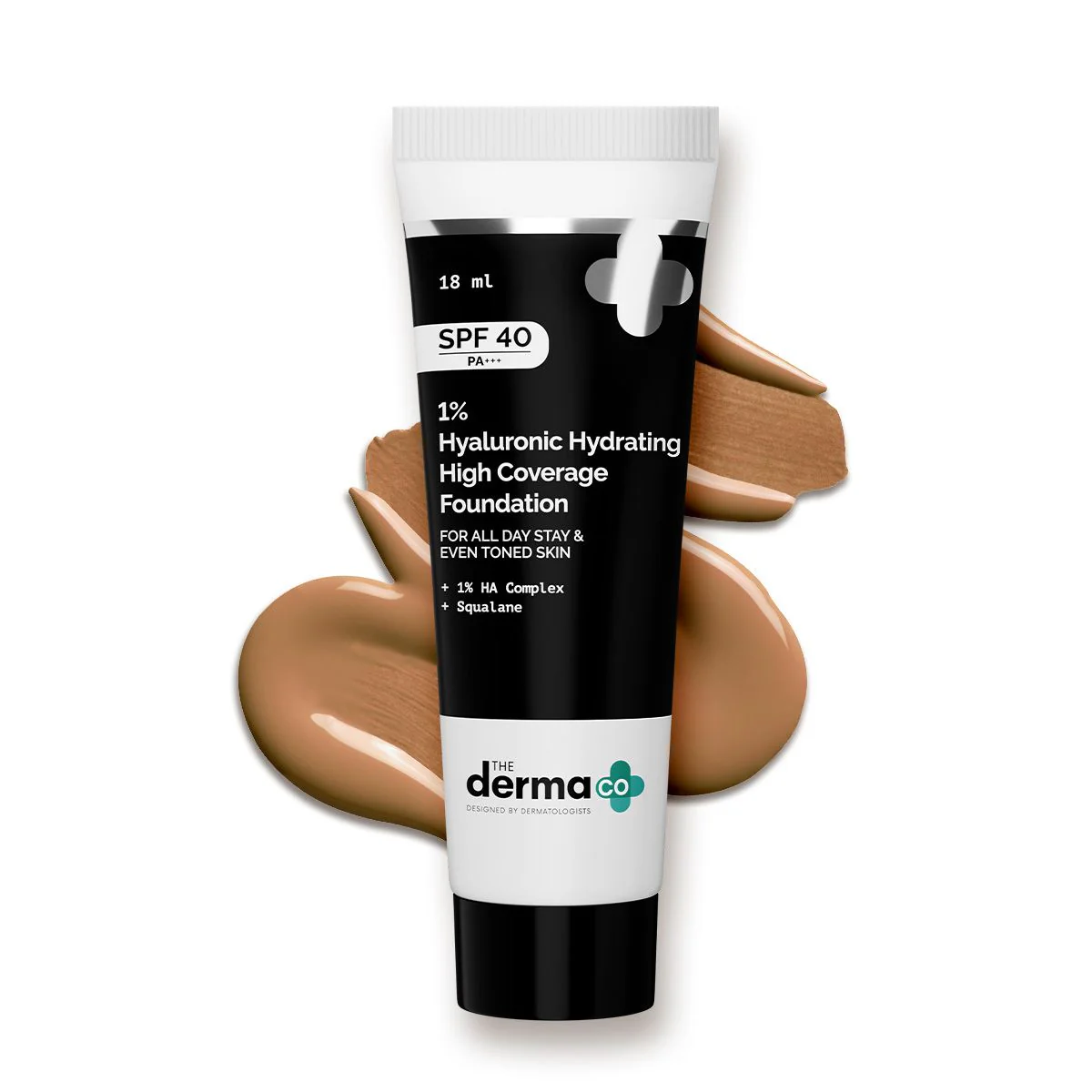 1% Hyaluronic Hydrating High Coverage Foundation - 18ml | Cinnamon