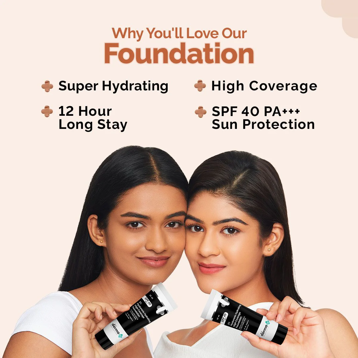 1% Hyaluronic Hydrating High Coverage Foundation - 18ml | Ivory - Image 3