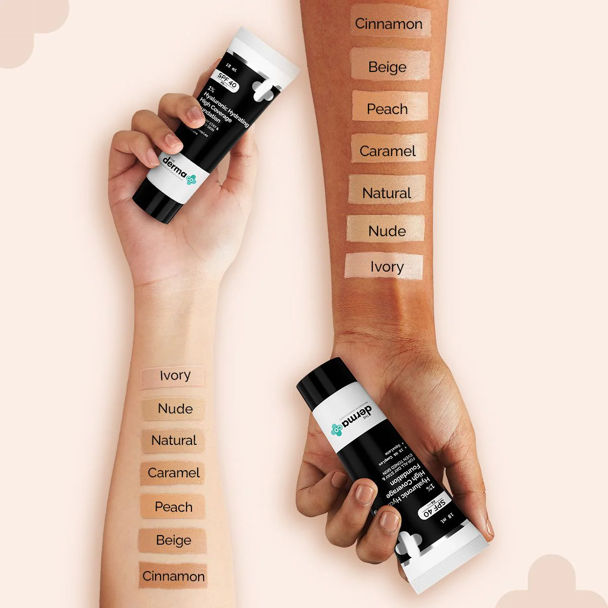 1% Hyaluronic Hydrating High Coverage Foundation - 18ml | Ivory - Image 6