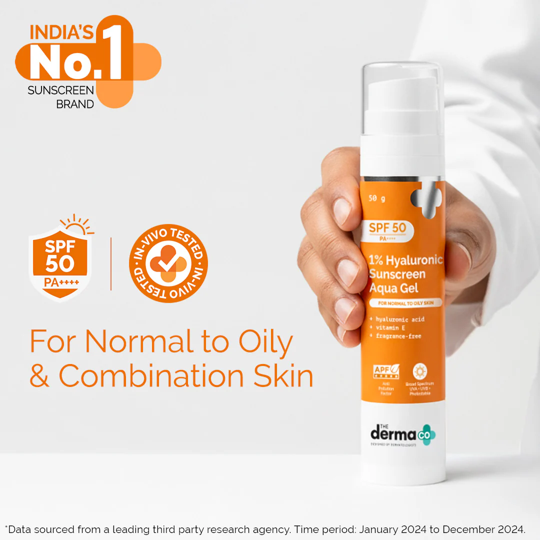1% Hyaluronic Sunscreen Aqua Gel In Vivo Tested (ISO 24444:2019 Certified, CTRI/2025/02/080287) for Broad Spectrum & Blue Light Protection for Oily, Dry, Acne-prone Skin - 50g (Pack of 2) - Image 10