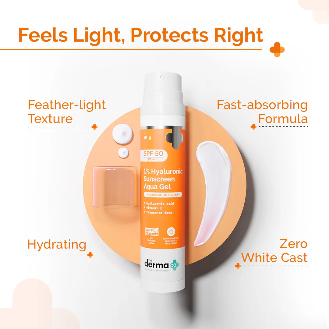 1% Hyaluronic Sunscreen Aqua Gel In Vivo Tested (ISO 24444:2019 Certified, CTRI/2025/02/080287) for Broad Spectrum & Blue Light Protection for Oily, Dry, Acne-prone Skin - 50g (Pack of 2) - Image 8