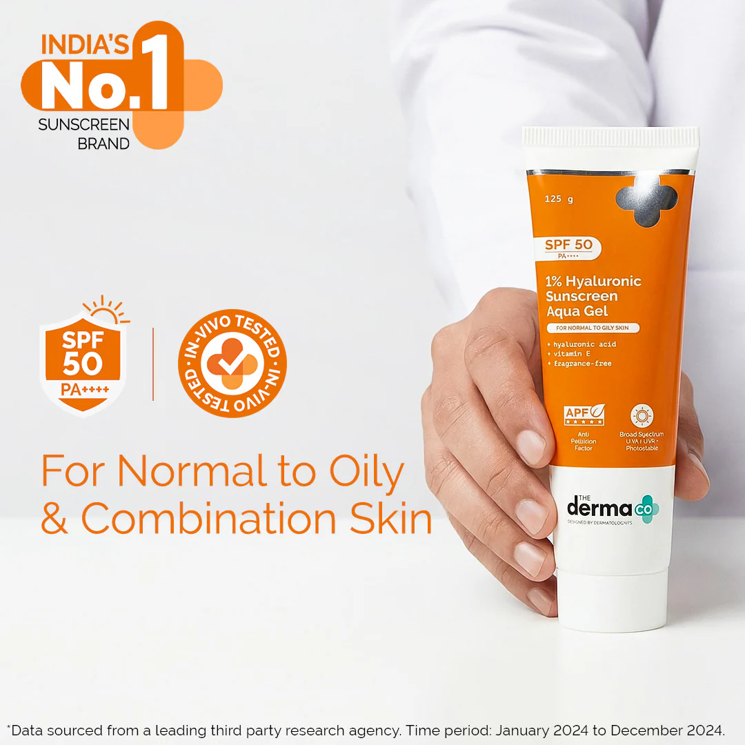 1% Hyaluronic Sunscreen Aqua Gel In Vivo Tested (ISO 24444:2019 Certified, CTRI/2025/02/080287) with SPF 50 & PA++++ - 125 g - Image 10