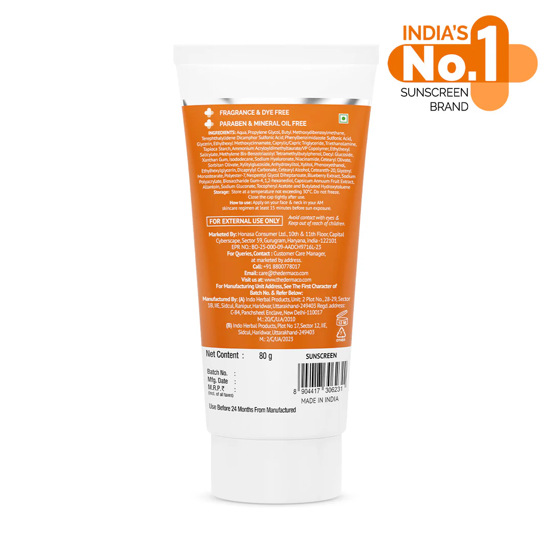 1% Hyaluronic Sunscreen Aqua Gel In-Vivo Tested (ISO 24444:2019 Certified, CTRI/2025/02/080287) with SPF 50 & PA++++ - 80g - Image 10