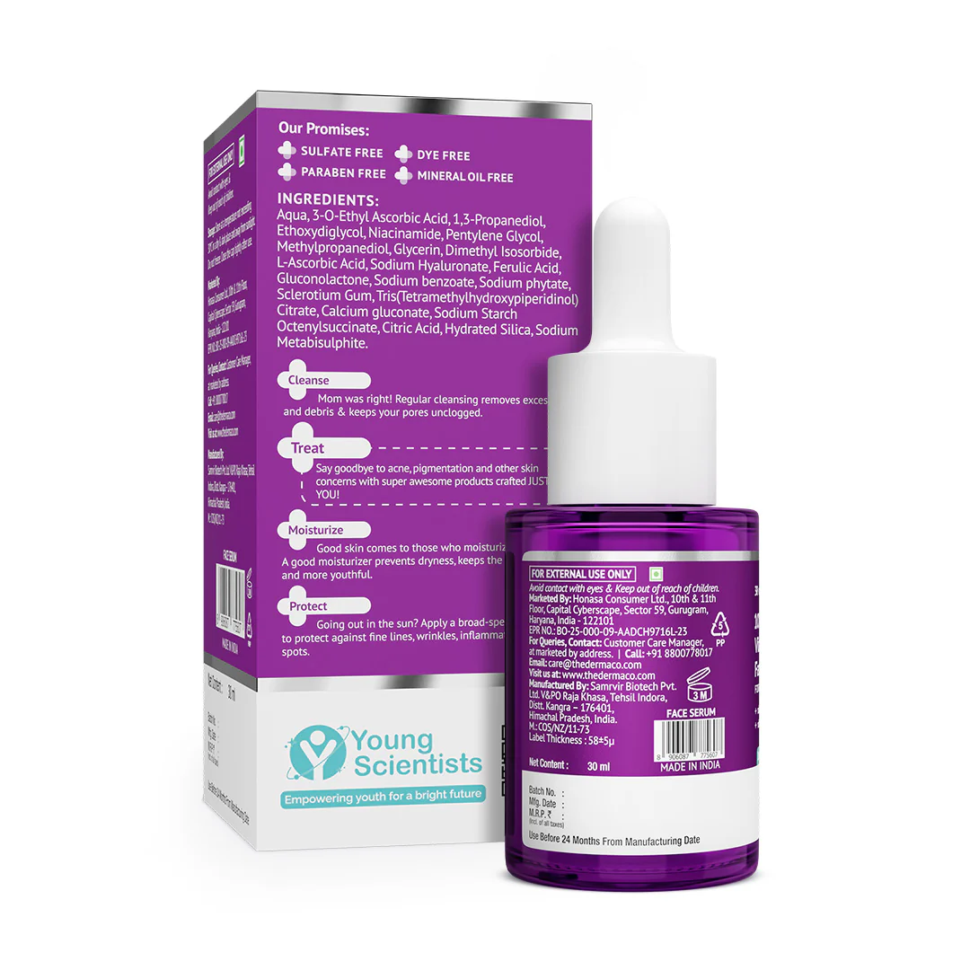 10% Vitamin C Face Serum with 5% Niacinamide & Hyaluronic Acid - 30ml - Image 11