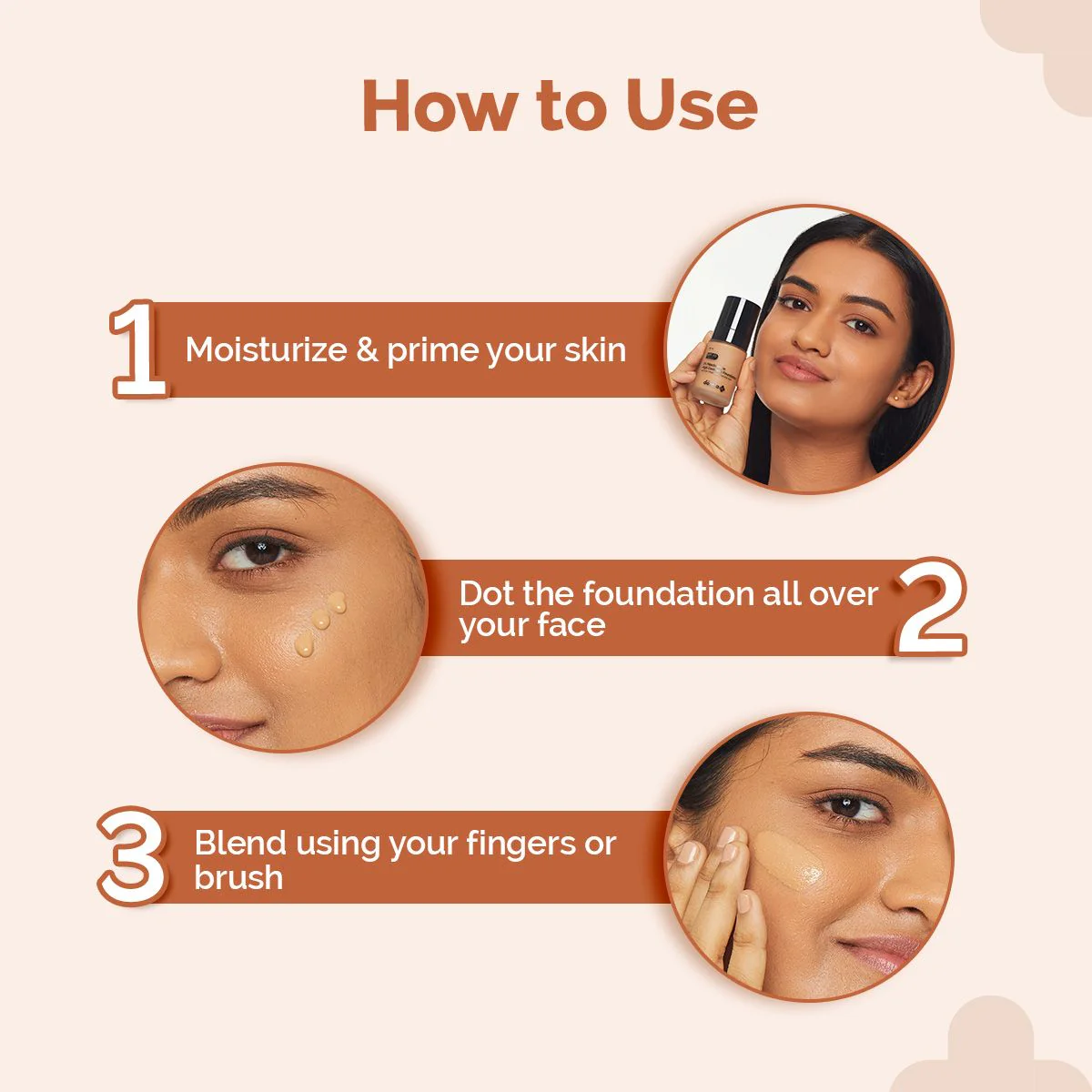 2% Niacinamide High Coverage Foundation With 1% Hyaluronic Acid Complex & SPF 40 PA+++ for 12 Hour Long Stay & 12 Hour Oil Control | 07 Cinnamon - Image 8