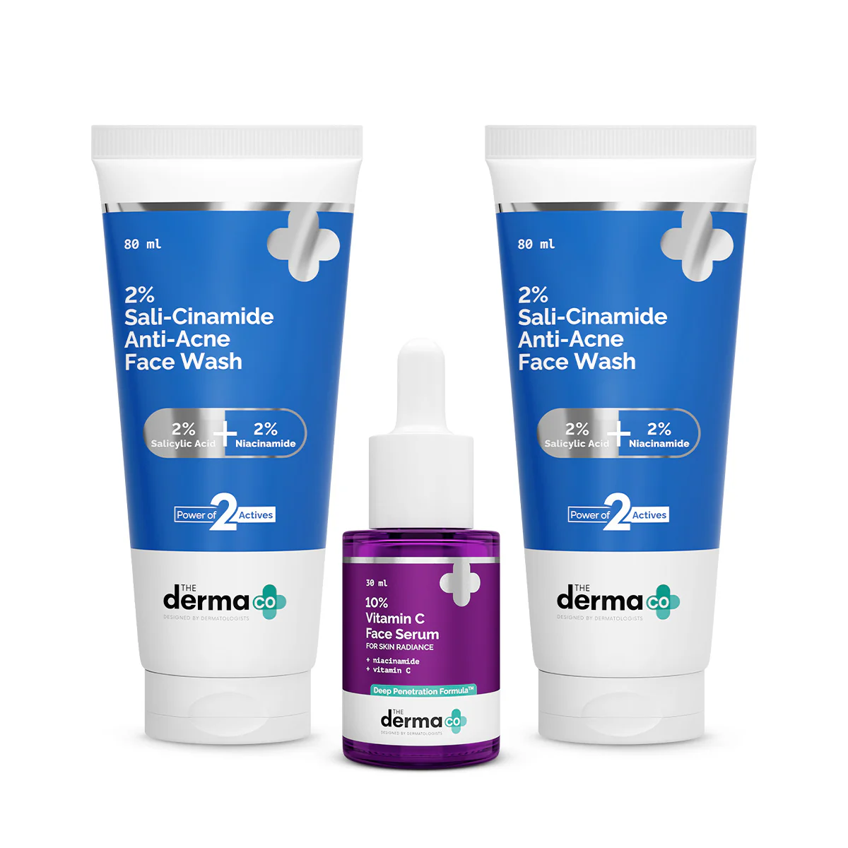 Clear Skin Starter Duo (Sali-Cinamide Anti-Acne Face Wash + 10% Vitamin C Face Serum)