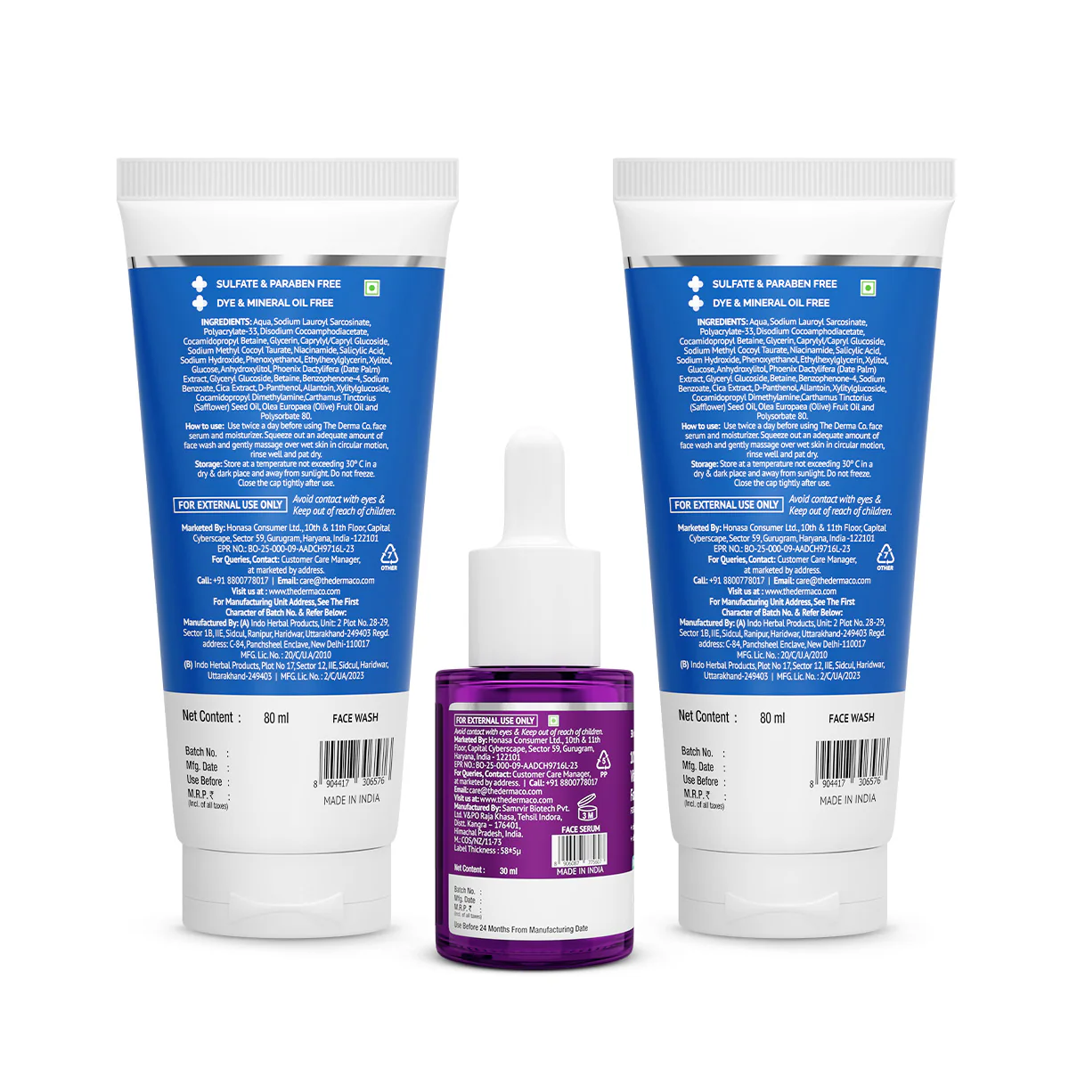 Clear Skin Starter Duo (Sali-Cinamide Anti-Acne Face Wash + 10% Vitamin C Face Serum) - Image 2