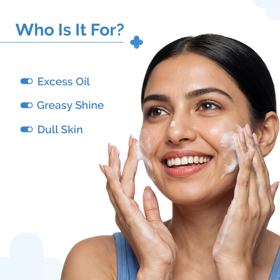 Oil-Free Daily Face Wash With Hyaluronic Acid, Glycolic Acid & Multivitamins for Clear & Hydrated Skin - 100ml - Image 4
